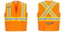 Custom X-Back ORANGE Mesh Contrast Tape Vest