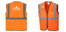 Custom Lightweight High Visibility ORANGE Tampa Mesh Vest