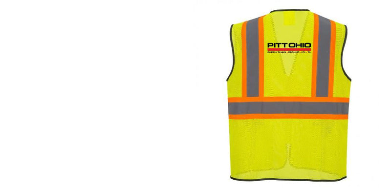Custom Yellow Mesh Class 2 Reflective Safety Vest with Pockets
