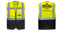 Custom Warsaw Yellow and Black Professional Style Safety Vest