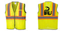Custom Yellow Mesh Class 2 Reflective Safety Vest with Pockets