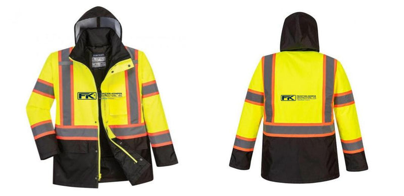 Custom Traffic Safety Jacket Class 3 Hi-Vis Yellow/Black