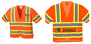 Custom Class 3 Orange Safety Vest Sleeved Hi-Vis with Pockets