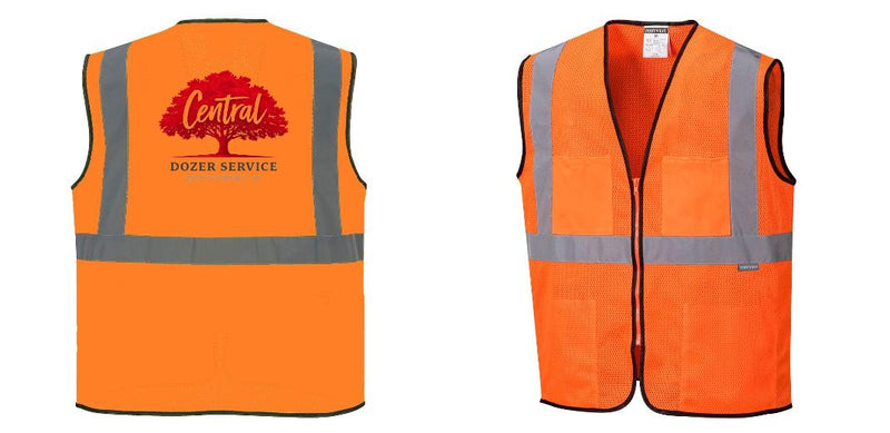 Custom Lightweight High Visibility ORANGE Tampa Mesh Vest