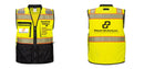 Custom Premium Two-toned Surveyor Safety Vest with Segmented Tape