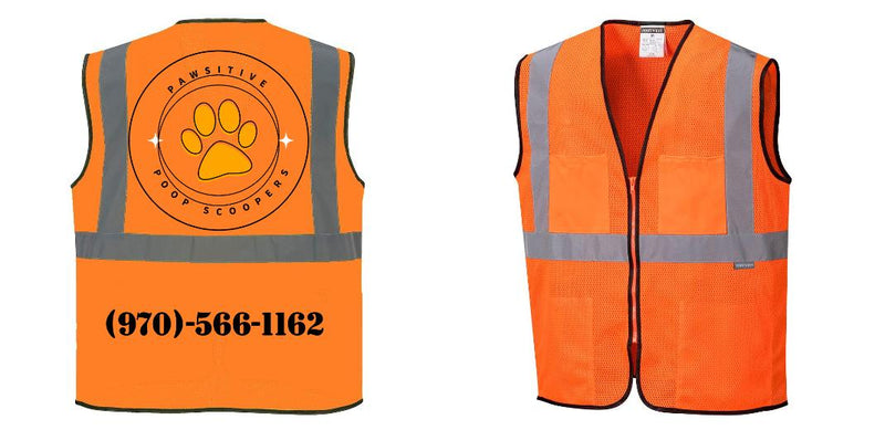 Custom Lightweight High Visibility ORANGE Tampa Mesh Vest
