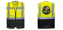 Custom Warsaw Yellow and Black Professional Style Safety Vest
