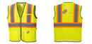 Custom Yellow Mesh Class 2 Reflective Safety Vest with Pockets