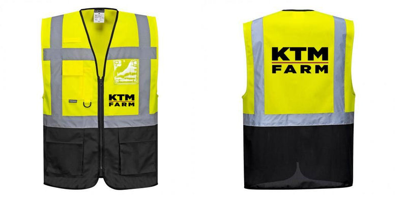 Custom Warsaw Yellow and Black Professional Style Safety Vest