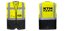 Custom Warsaw Yellow and Black Professional Style Safety Vest