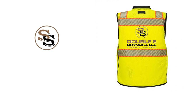 Custom Premium Two-toned Surveyor Safety Vest with Segmented Tape