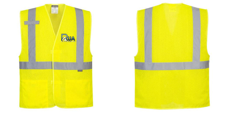 Hi-Vis Yellow Band and Brace Mesh Safety Vest – Lightweight, ANSI Class 2