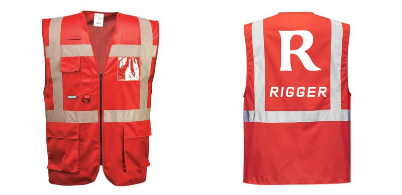 Custom RED Professional Executive Style Safety Vest