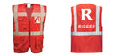 Custom RED Professional Executive Style Safety Vest