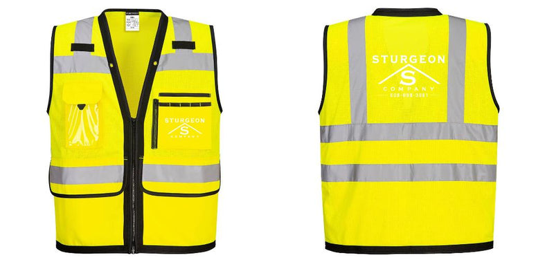 Custom Heavy Duty Hi-Vis Surveyor Vest