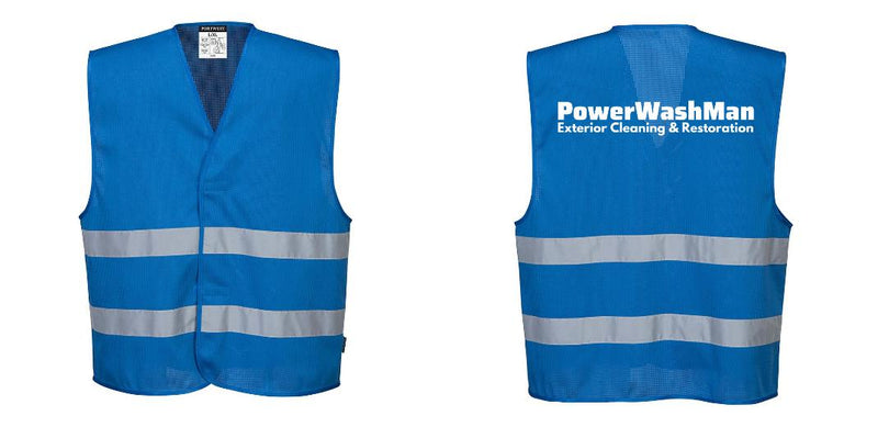 Custom Royal Blue MeshAir Reflective Safety Vest – Event & General Use