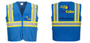 Custom Royal Blue Safety Vest Reflective High Visibility with Pockets