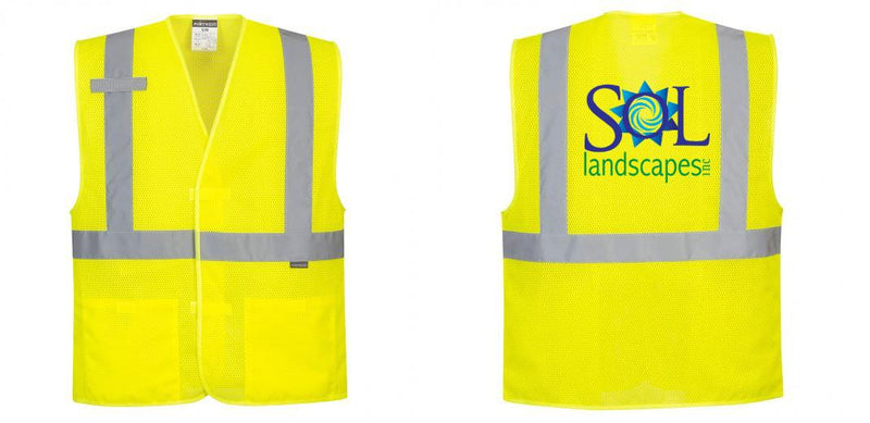 Custom Class 2 High Visibility Economy Reflective MESH Safety Vest