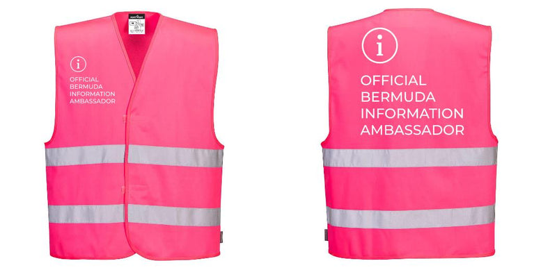 Custom PINK Safety Vest Reflective Hi-Vis Work and Event Style Vest