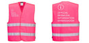 Custom PINK Safety Vest Reflective Hi-Vis Work and Event Style Vest