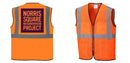 Custom Lightweight High Visibility ORANGE Tampa Mesh Vest