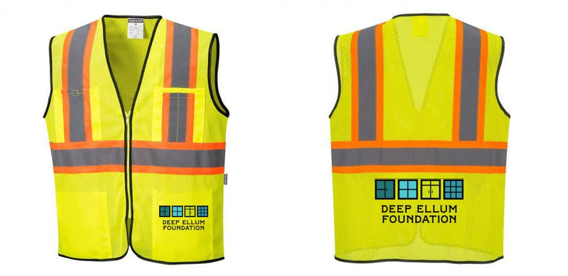 Custom Yellow Mesh Class 2 Reflective Safety Vest with Pockets