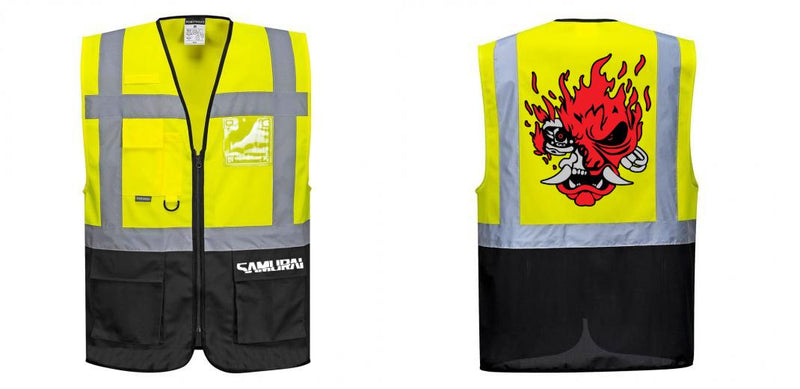 Custom Warsaw Yellow and Black Professional Style Safety Vest