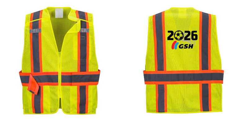 Adjustable Yellow Mesh Contrast Breakaway Vest