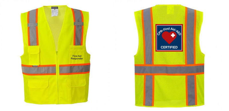 Custom Yellow Class 2 Safety Vest with Cooling Mesh Back