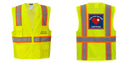 Custom Yellow Class 2 Safety Vest with Cooling Mesh Back