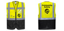 Custom Warsaw Yellow and Black Professional Style Safety Vest