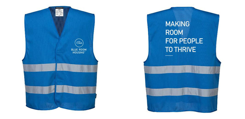 Custom Royal Blue MeshAir Reflective Safety Vest – Event & General Use