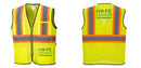 Mesh Class 2 Safety Vest with Pockets Hi Vis Reflective
