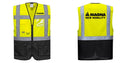 Custom Warsaw Yellow and Black Professional Style Safety Vest