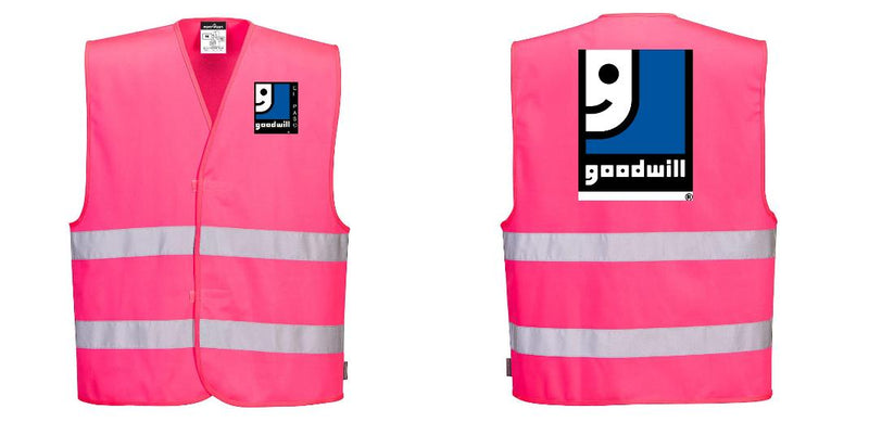 Custom PINK Safety Vest Reflective Hi-Vis Work and Event Style Vest