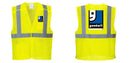 Custom Breakaway Class 2 Yellow Safety Vest Hi-Vis Reflective Breathable Mesh