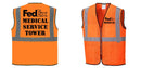 Custom Lightweight High Visibility ORANGE Tampa Mesh Vest