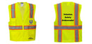 Custom Yellow Class 2 Safety Vest with Cooling Mesh Back