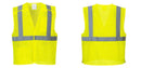 Custom Breakaway Class 2 Yellow Safety Vest Hi-Vis Reflective Breathable Mesh