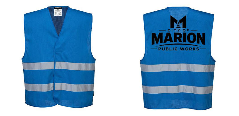Custom Royal Blue MeshAir Reflective Safety Vest – Event & General Use