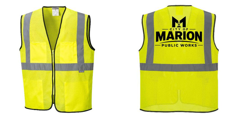 Lightweight High Visibility Yellow Tampa Mesh Vest