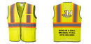 Custom Yellow Mesh Class 2 Reflective Safety Vest with Pockets