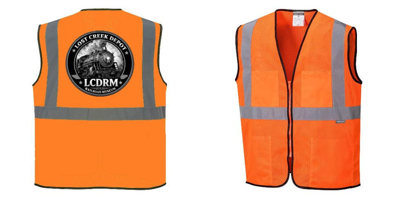 Custom Lightweight High Visibility ORANGE Tampa Mesh Vest