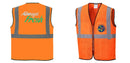 Custom Lightweight High Visibility ORANGE Tampa Mesh Vest
