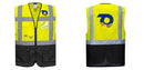 Custom Warsaw Yellow and Black Professional Style Safety Vest