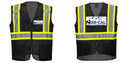 Black Safety Vest | Reflective High Visibility with Pockets