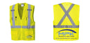 Custom Hi-Vis YELLOW Mesh X Back Executive Vest