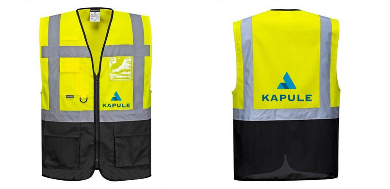 Custom Warsaw Yellow and Black Professional Style Safety Vest