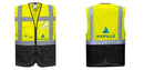 Custom Warsaw Yellow and Black Professional Style Safety Vest