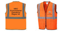 Custom Lightweight High Visibility ORANGE Tampa Mesh Vest